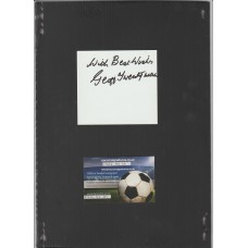 Signed white card by Geoff Twentyman the Liverpool footballer
